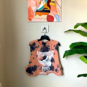 Midnight Vibes Oversized Crop Tank